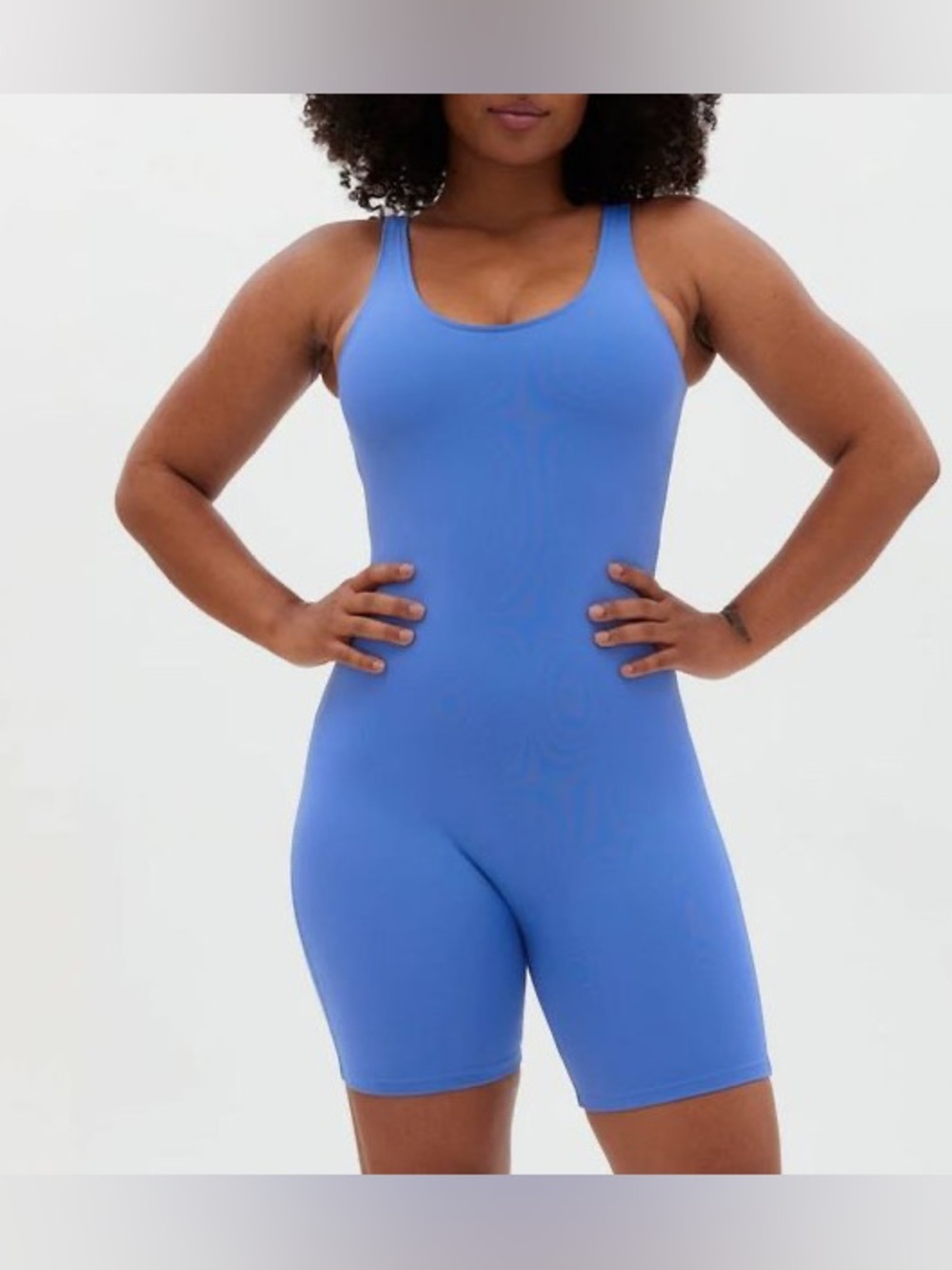 EUC Bright Blue Bike Unitard